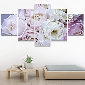 SIGNWIN 5 Panel Canvas Wall Art Flora Snapshot...