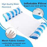 hitatech 2Pcs 130CM Swimming Pool Float Hammock 4 in 1 Blue Pink view 2
