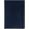 Fabriano Ecoqua Plus Hidden Spiral-Bound Notebook, 8.3" x 11.7", A4, Lined, Navy