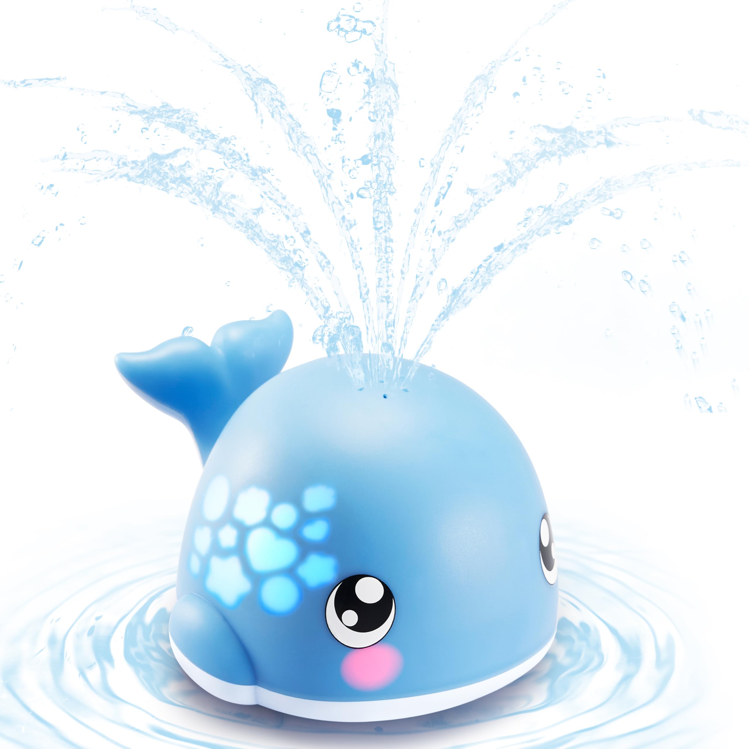 Photo 1 of ***Factory seal***

Lalalark Baby Bath Toy Whale Sprinkler, Color-Changing Light-Up Water Toy, 4 Modes, IPX7 Waterproof, 120 Min Fun with 3 AAA Batteries, Vibrant Lights, Gift for Babies & Toddlers 6M+