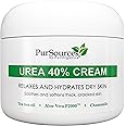 PurOrganica Urea 40% Foot Cream - No Pumice Stone - Callus Remover - Moisturizes & Rehydrates Thick, Cracked, Rough, Dead & D