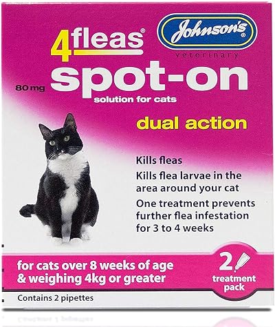 Leeway Johnsons 4Fleas Cat Duel Action Spot On Above 4kg 8 Weeks