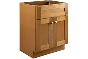 Design House Brookings Base Bathroom Vanity Cabinet, 24 x 18, Modern Birch