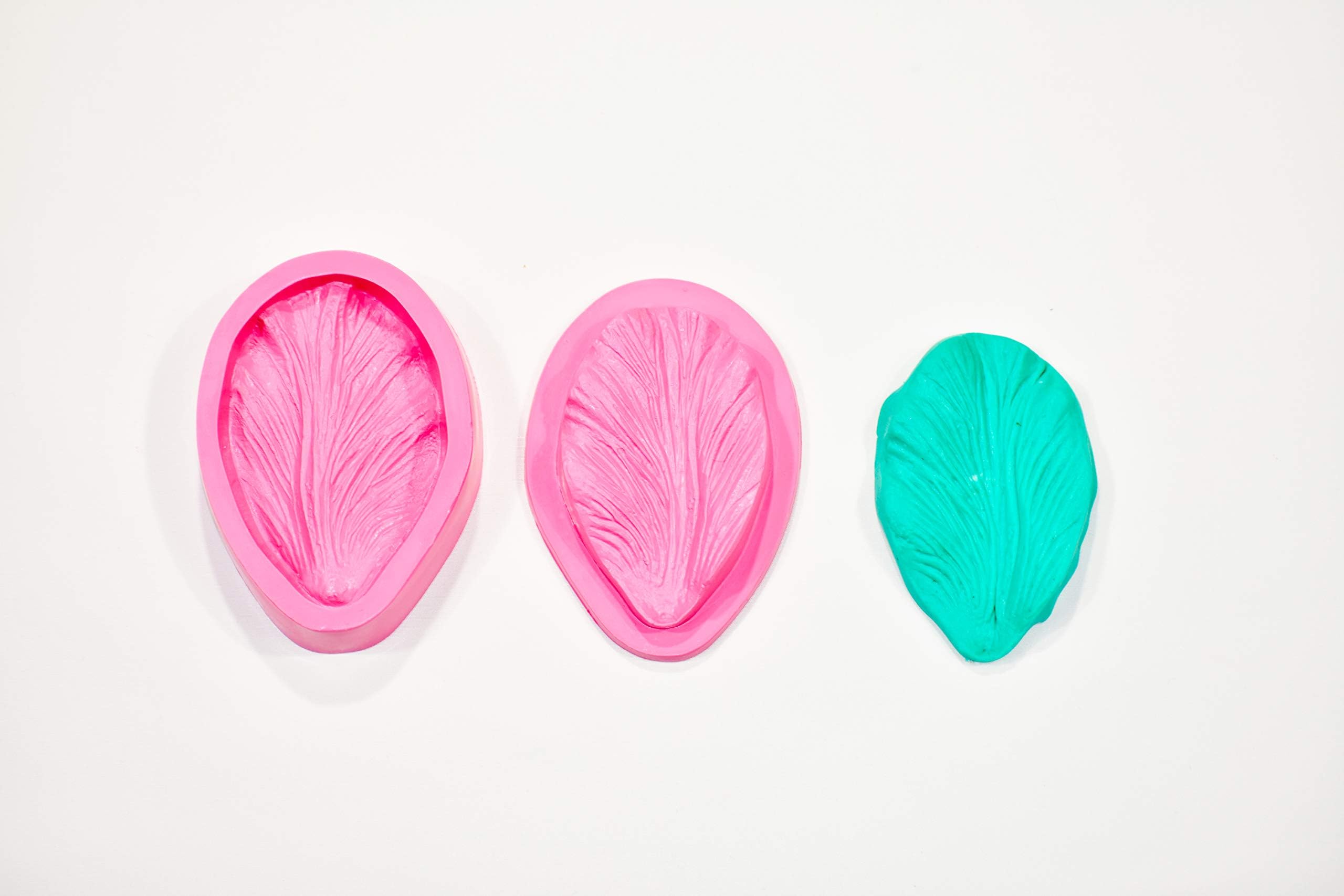Molde de plastico para porcelana Fria, Arcilla y reposteria,Hoja Tulipan Mexicano/Plastic Mold for Cold Porcelain, Clay and Pastry, Mexican Tulip Leaf