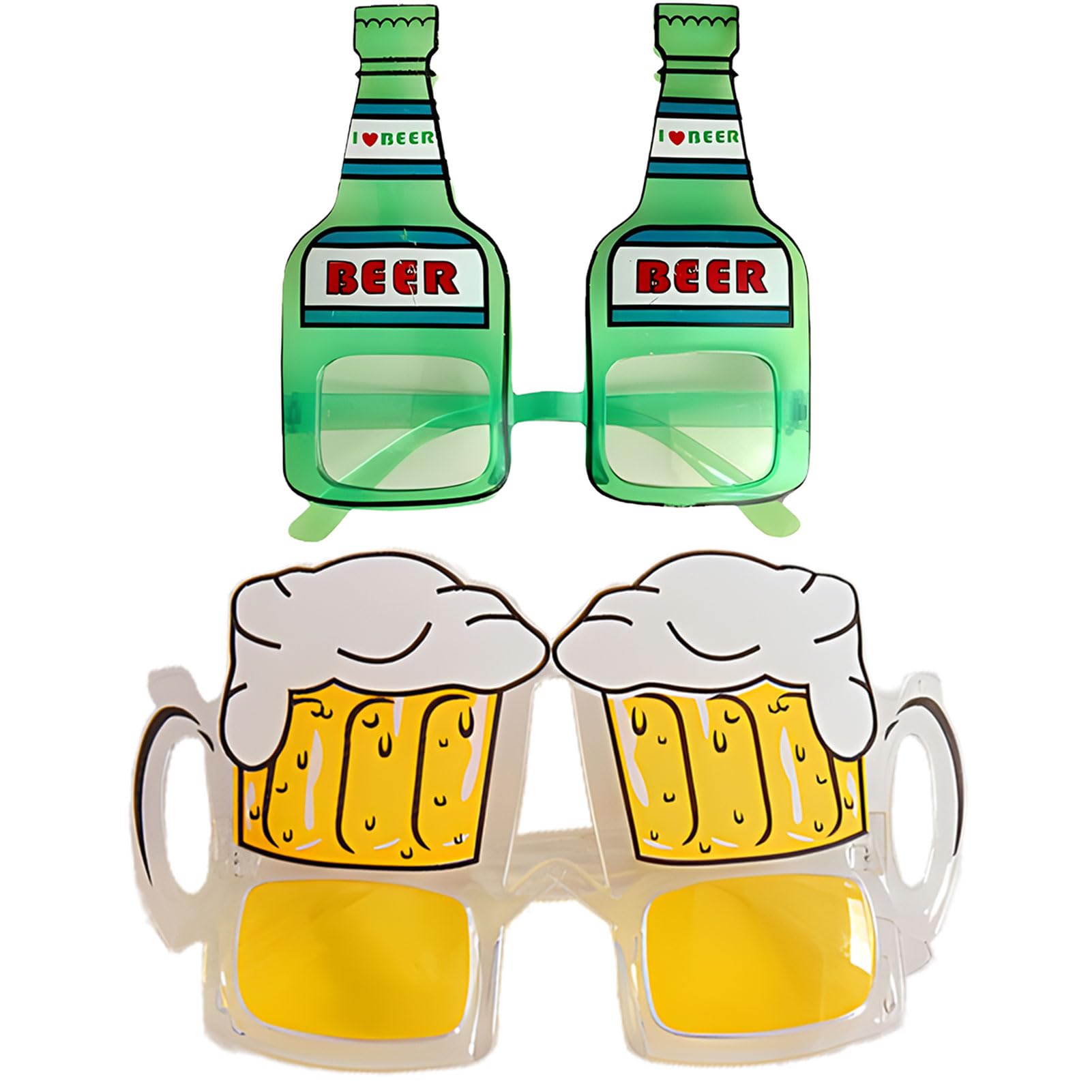 2PCS Funny Glasses Party Glasses - Fashion Glasses for Pool Party, Birthday Party, Beer Party, and Makeup Costume Party, Perfect Hawaiian Themed Party Favours for Adults