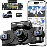 FREEXAR 4K 360° Dash Cam, 4-Channel Dash Camera for Cars, Full Coverage Front Rear Left Right Inside with GPS, 5.8GHz Wi-Fi & App, Night Vision, Voice Control, 24H Parking Mode, 128GB Card Included