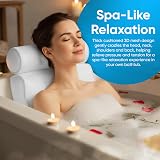 EJY01 Luxury Bath Pillow Tub Spa Cushion 3D Mesh Neck Shoulder Back Support view 3