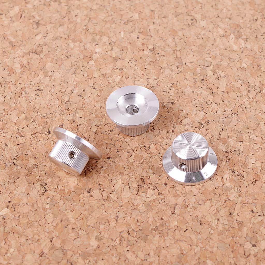 Alnicov 3Pcs Metal Guitar Control Knobs 6mm Diameter Tone Volume Knobs for Strat Stratocaster Electric Guitar - Image 5