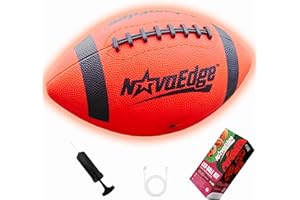NovaEdge Glow in The Dark Sports Ball | USB-C Rechargeable LED Light-Up for Night, Regular Play by Day | Choose Football, Basketball or Soccer Ball | for Kids, Teens & Adults