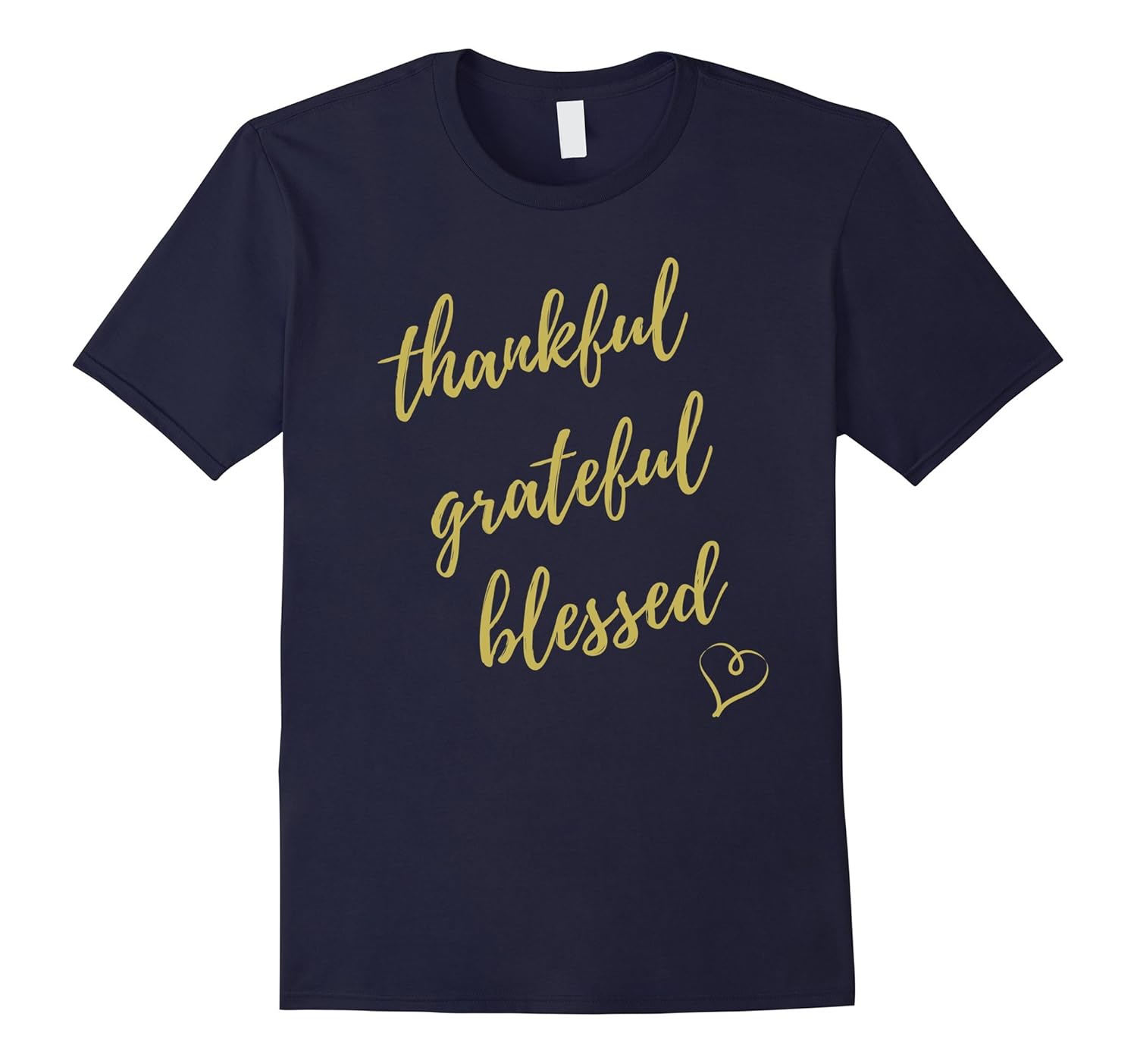 Thankful Grateful Blessed Thanksgiving Christian T-Shirt-ANZ