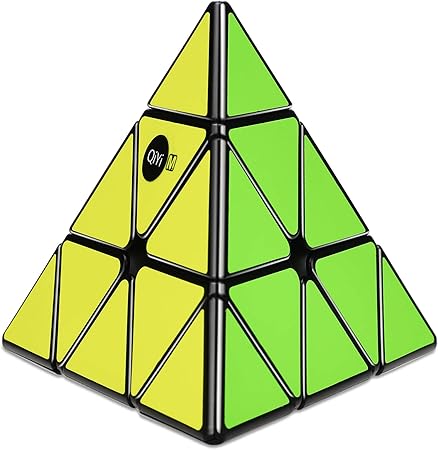Amazon Qiyi Ms ピラミンクス 3x3x3 磁石内藏 マグネットパズル マグネットブロック スタンド付き 三角型 立体パズル 競技用 ポップ防止 立体パズル おもちゃ