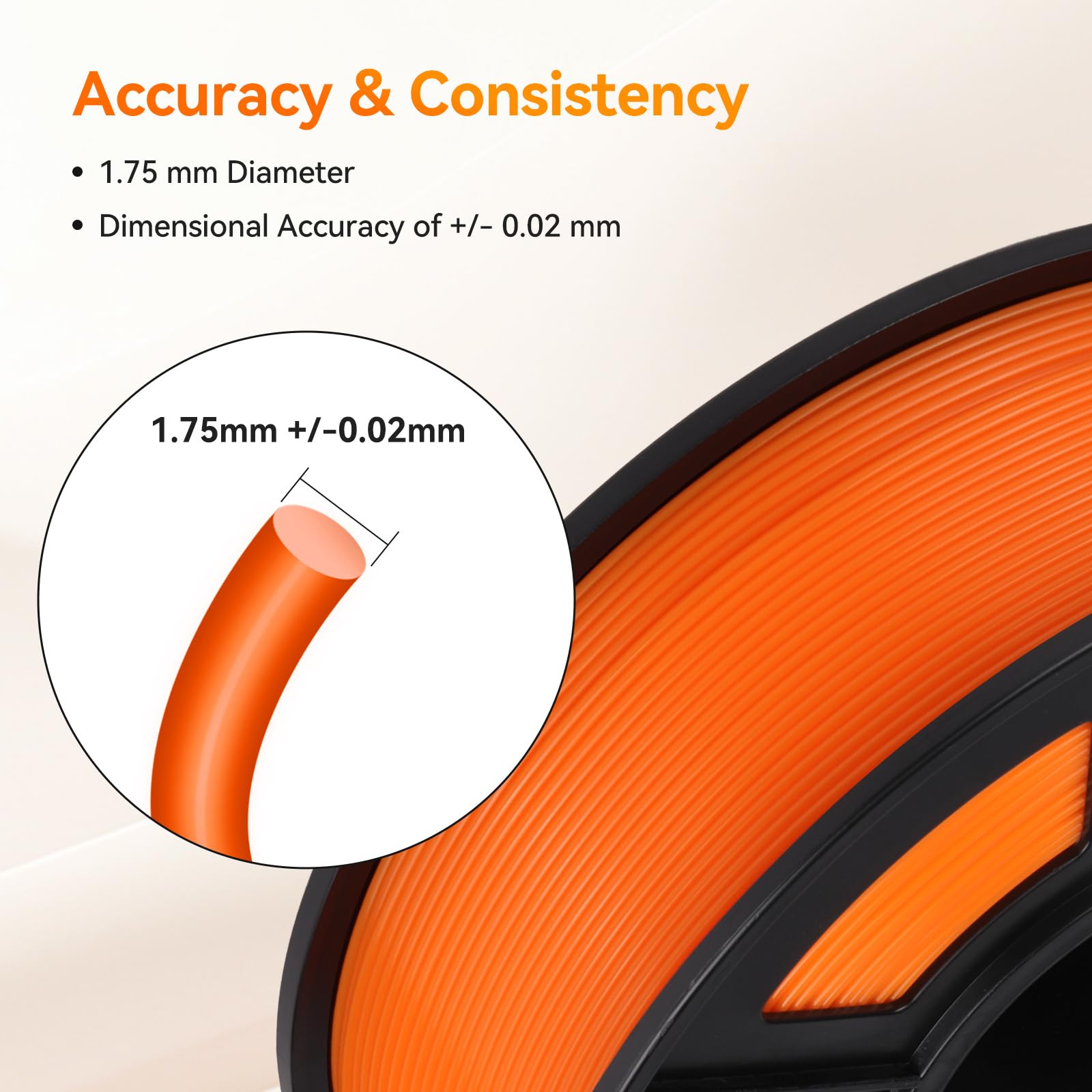 TECBEARS PLA Filaments 1.75mm Schwarz, 1kg 3D Drucker Filament PLA, Filament 3d Druckmaterialien, Vakuumverpackung，Maßgenauigkeit +/- 0,02 mm, 1kg Spule (2,2lbs) PLA Filament für Intelligentes Drucken 4