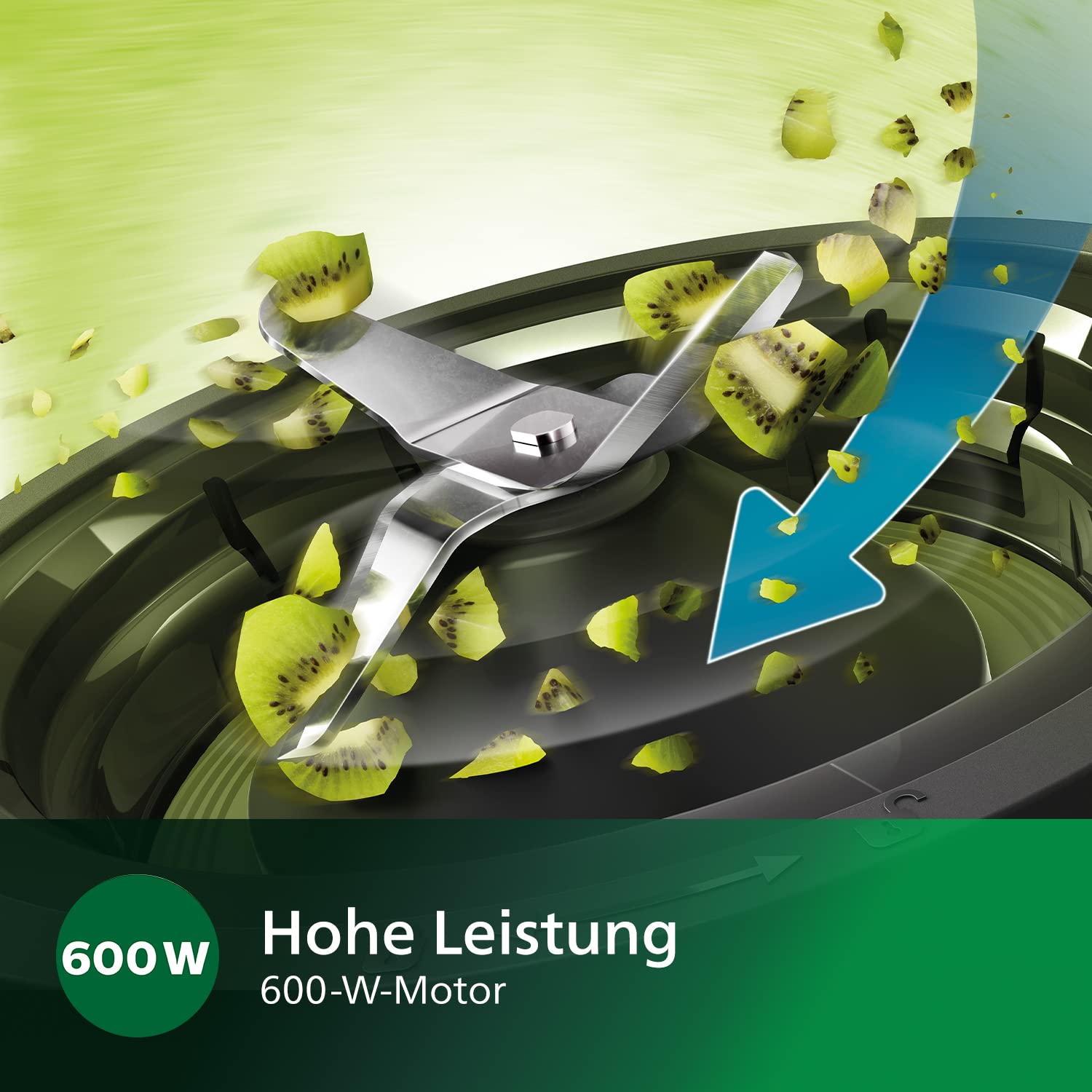 Philips Standmixer und Smoothie Maker – 600W, 2-Liter-Becher, HomeID-App, 2 Geschwindigkeitsstufen + Impulsfunktion, ProBlend, Ice-Crush-Funktion (HR2291/41) 4