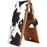Coco Rossi Womens RFID Blocking Large Capacity Wallet Multi Card Organizer Bifold Wallet for Women with Zipper Pocket