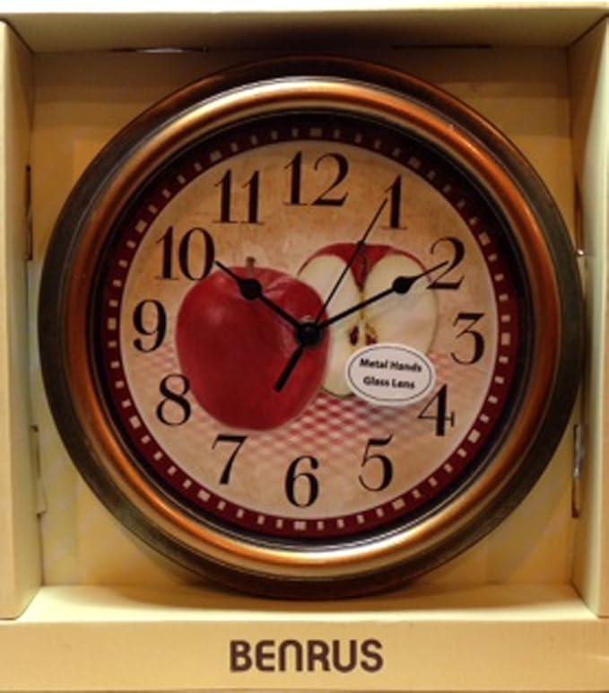 BENRUS Brand 9" wall clock APPLES Home & Kitchen