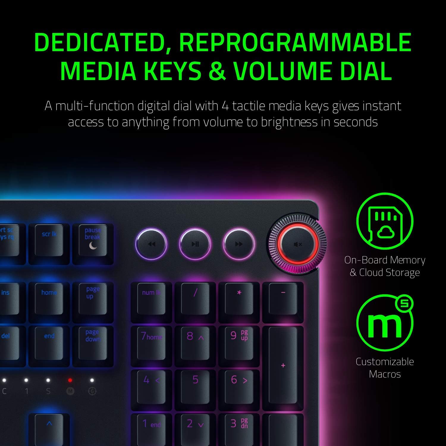 Razer Huntsman Elite Gaming Keyboard: Fastest Keyboard Switches Ever - Linear Optical Switches - Chroma RGB Lighting - Magnetic Plush Wrist Rest - Dedicated Media Keys & Dial - Classic Black: Computers & Accessories