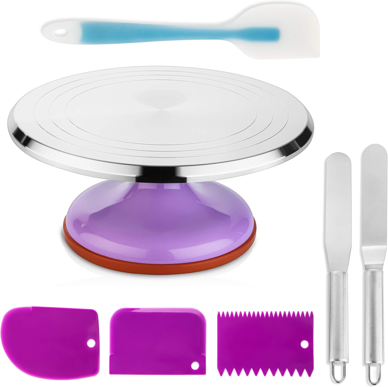 Cake Stand Baking Set 7pcs Rotating Cake Stand 12” Cakes