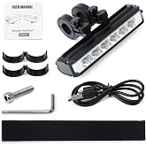 Esttlamer LED Bike Light Compatible with Tuttio Soleil01 Electric Dirt Bike USB Rechargeable Bicycle Headlight Daytime Running Lights with Mounting Bracket and Tools, for Night Riding Off-Road Cycling