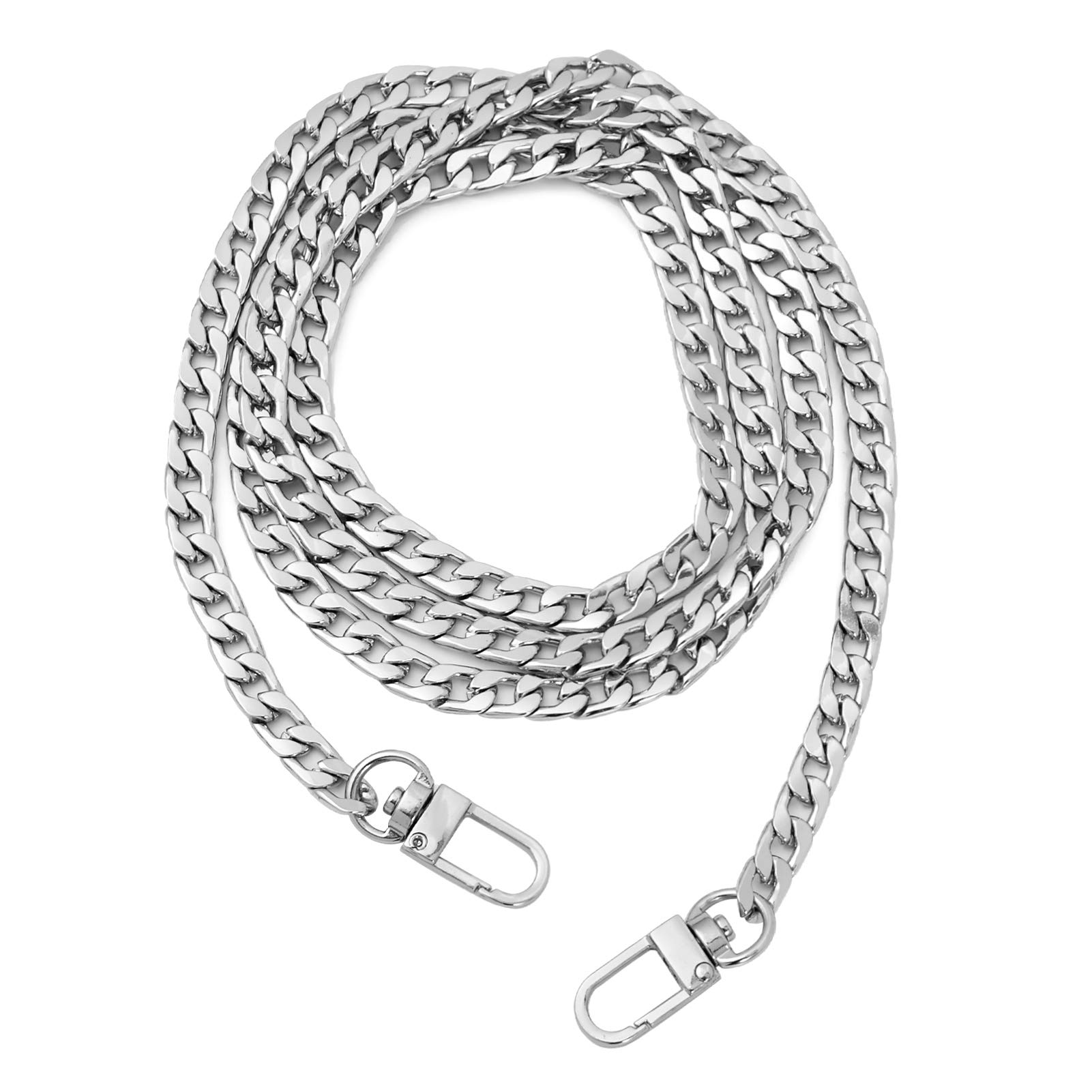 HUIANER Purse Chain with Buckles DIY Handbag Strap Shoulder Bag 120cm Long Metal Accessory Replacement Chain Strap (Silver) โ image 1