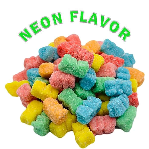 NIMIANO BRAND GUMMI CANDY | SOFT AND CHEWY ASSORTED FLAVOR DELICIOUS GUMMIES | 12 FLAVOR, AQUA SOUR AND NEON | FRESHLY PACKED SEPARATLY OF 3| 5.3 OZ SHARE ZIPPER BAGS | GIFT SET | TOTAL 1 LB. (GUMMI BEARS)