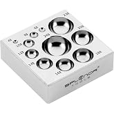 Splenor Tools Steel 11 Cavity Flat Dapping Doming Block - for Jewelry Making - Metal Forming Tool - Shaping Die