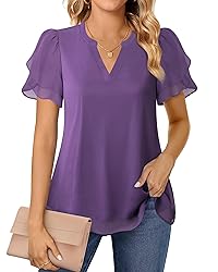 Lotusmile Women's Dressy Puff Sleeve Tops for