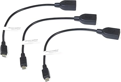 Amazon Plugable Usb Microusb 変換アダプター Usb 2 0 Type A メス Micro Usb オス Otg 変換ケーブル 10cm 3 本セット Plugable Usbアダプタ 通販