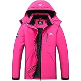 MOERDENG Women's Waterproof Snow Ski Jacket - Warm Winter Coat Insulated for Snowboarding, Softshell for Winter Hiking