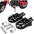 Funparts Mini Bike Foot Pegs Footrest Bracket Set MX Style CNC For CT200U CT200U-EX BT200X CT100U Trail 100cc 212cc 196cc Mini Bike Black