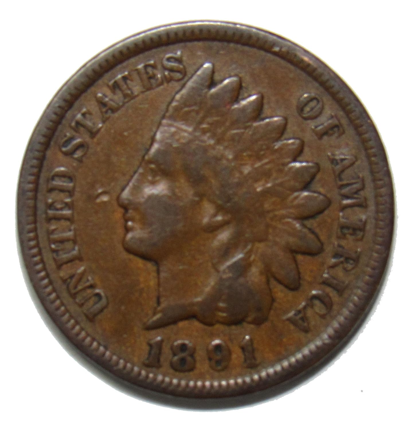 Amazon.com: 1891 Indian Head Cent 1c Fine-VF: Collectible Coins