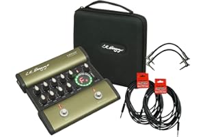 LR Baggs Venue DI Direct Box Footpedal Tuner w/ 4 Cables