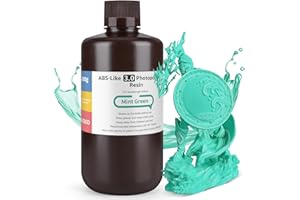 DEEPLEE ELEGOO ABS-Like Resin 3.0, Photopolymer Resin UV Curing 405nm, Upgraded ABS 3D Printing Resin, Higher Precision, Lower Shrinkage 3D Resin for LCD/MSLA/DLP 3D Printer, Mint Green 1000G
