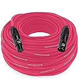 Balanced XLR Cable Male to Female - 150 Feet Pink