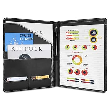 ProCase Geschäftliches Padfolio,Professioneller Portfolio Ordner für Dokumentenmanager mit Visitenkarte Halter und Letter Siz