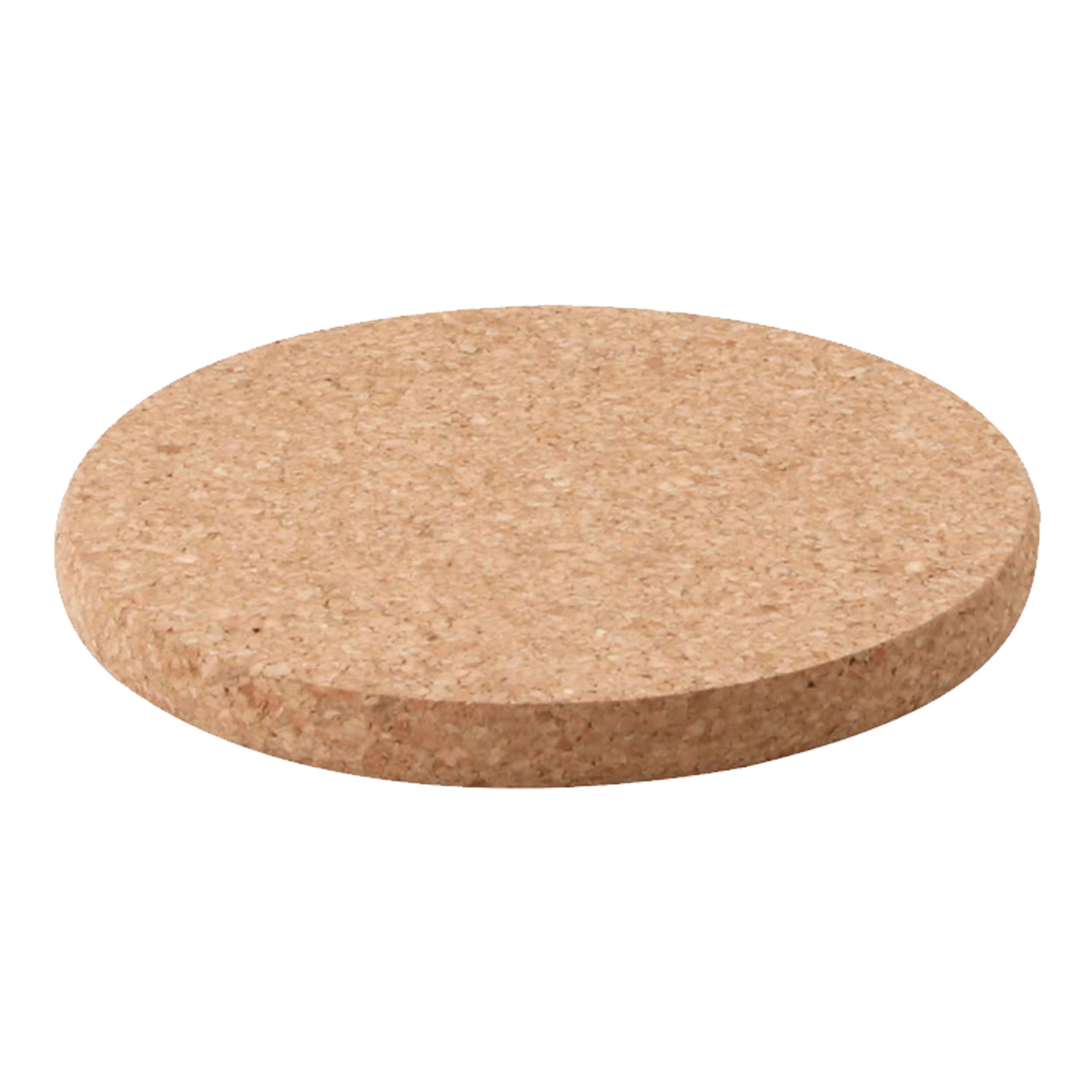 Continenta Cork Trivet Round, Wood, Light Brown, One Size