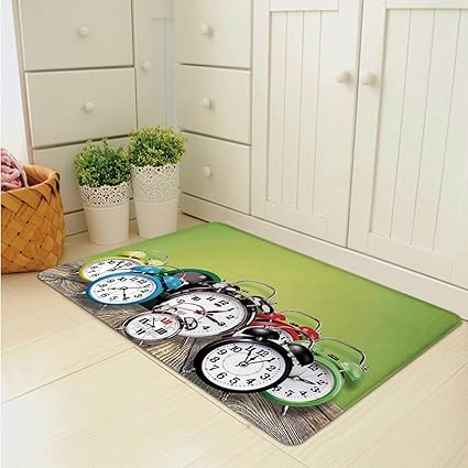 Amazon Com C Coaballa Clock Decor Practical Print Floor Mat A