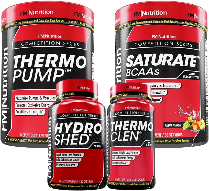 4 Pack Special - PreWorkout(ThermoPump), PostWorkout(BCAA), Fat Burner(ThermoClen) and Diuretic(HydroShed).