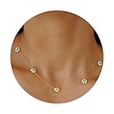 SmileBelle Daisy Pearl Necklace, Dainty Pearls