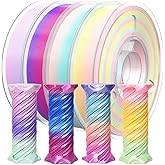 PINBALL Silk Rainbow PLA 3D Printer Filament 1.75mm Shiny Multi-Color Changing Filament 3D Printing PLA Filament Dimensional Accuracy +/- 0.02mm 500g*4 Silk Rainbow