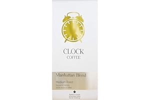 Clock Coffee, Manhattan Blend, Medium Roast, Whole Bean, 1 lb (454 g), 100% Arabica Coffee