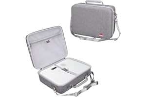FBLFOBELI Hard Carrying Projector Case Compatible with Epson EpiqVision Flex CO-W01 Portable Projector, Fits Most Major Mini 
