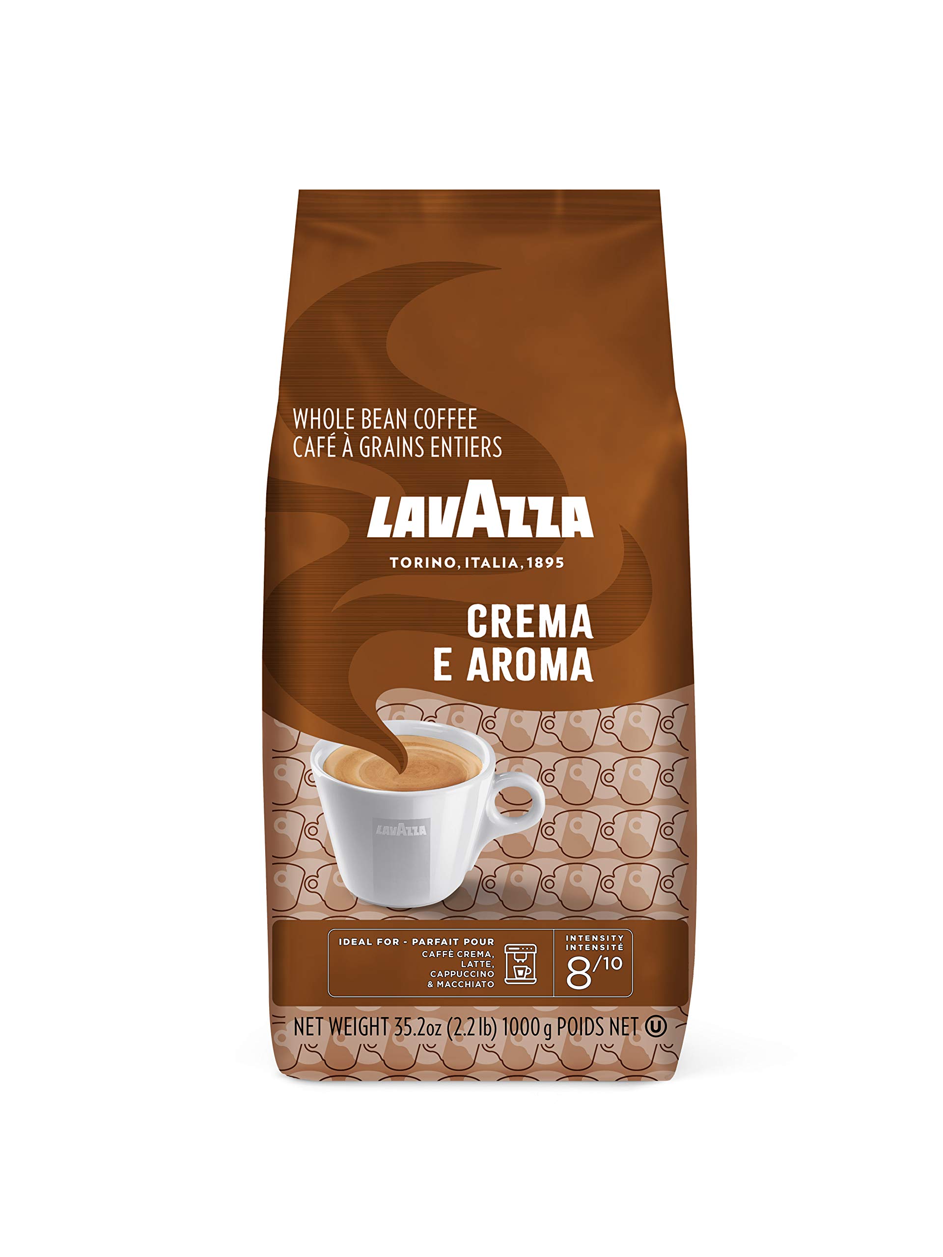 Lavazza Crema e Aroma Whole Bean Coffee Blend, Medium Roast, 2.2Pound