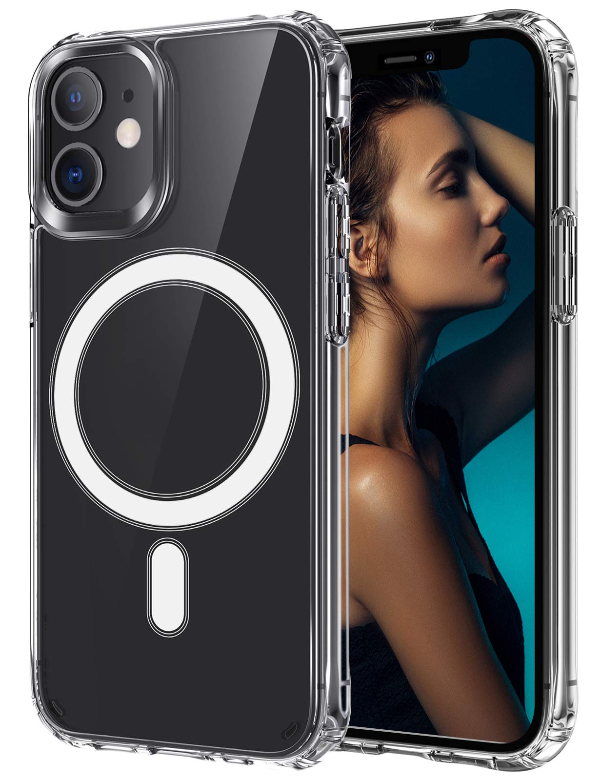 Case for iPhone 12/12 Pro with Mag Safe iPhone 12 Mini Clear Mobile Phone Case Soft Silicone Flexible TPU Protective Case Ultra Thin Shockproof Mobile Phone Case for iPhone 12 Pro Max (iPhone 12 Mini)