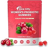 SEYONANA Glow Kitty Women's Vaginal Probiotics, Women's Balanced pH Gummies, Healthy Smell, Yeast Balance and Flora + Vitamin C, Immune Support - Cranberry Flavor (1pc)