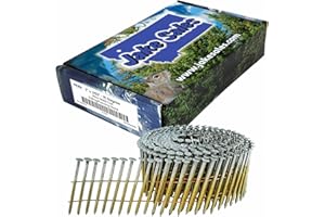 JAKE SALES 2" x .092"15 Degree Wire Weld Coil - Collated - Siding and Fencing Nails - Hot Galvanized - Vinyl Tip - Ring Shank - Small Box ~600 nails