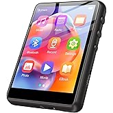 128GB MP3 Player - Music Player with Bluetooth 5.4, 2.4" Portable HiFi MP3 Player with FM Radio, HD Speaker, E-Book,Voice Recorder, Walkman Digital Music Player Earphones Included