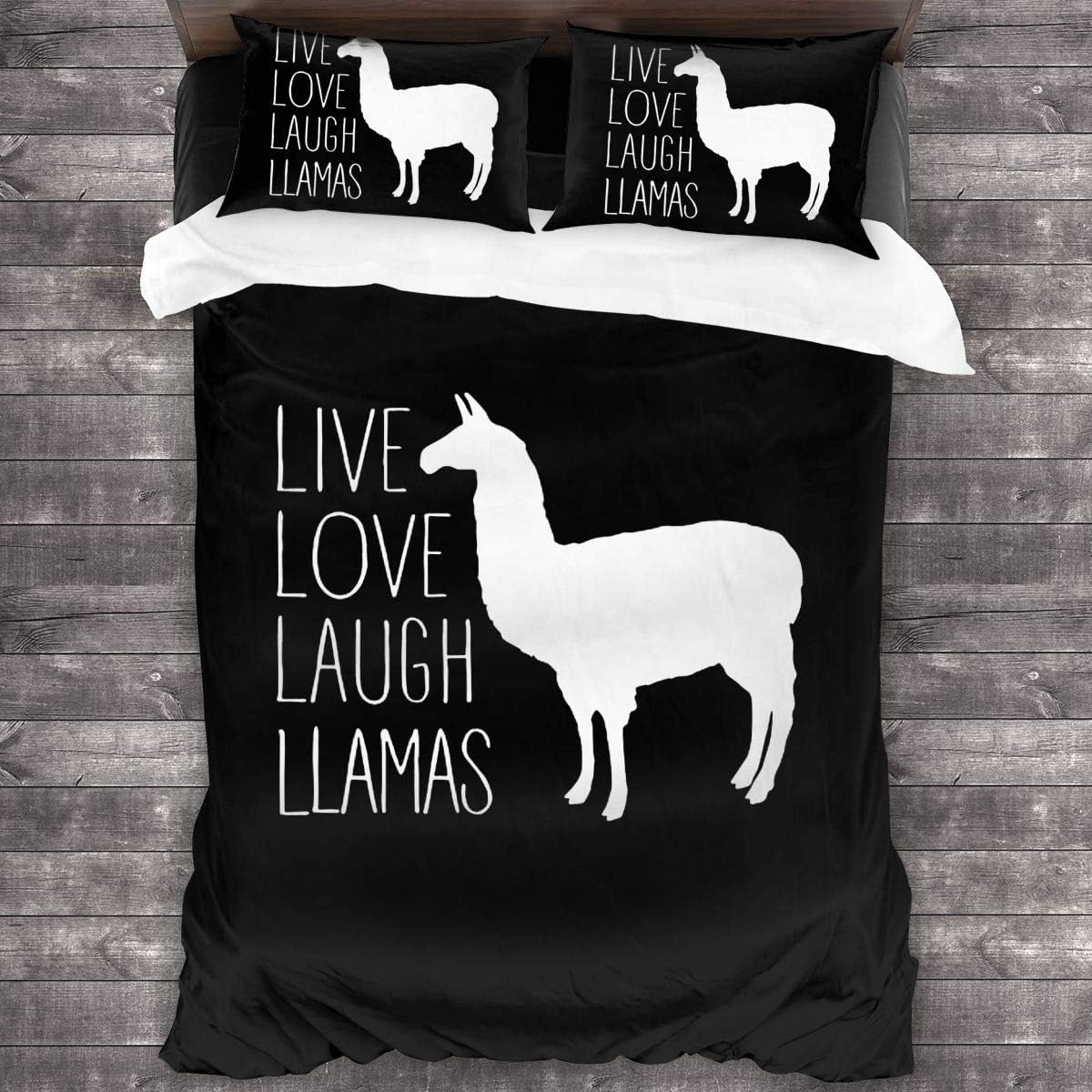 NOT Live Love Laugh Llamas 3 Pieces Bedding Set Duvet Cover