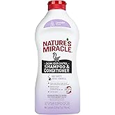 Nature's Miracle Skunk Odor Control Shampoo &amp; Conditioner, 32 oz | Helps Remove Tough Skunk Odors From Dogs &amp; Cats, No Wet Dog Smell, Gentle Formula Moisturizes Coat, Lavender Scent
