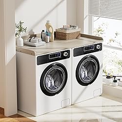 COOLBEBE Washer and Dryer Countertop, Wood Laundry