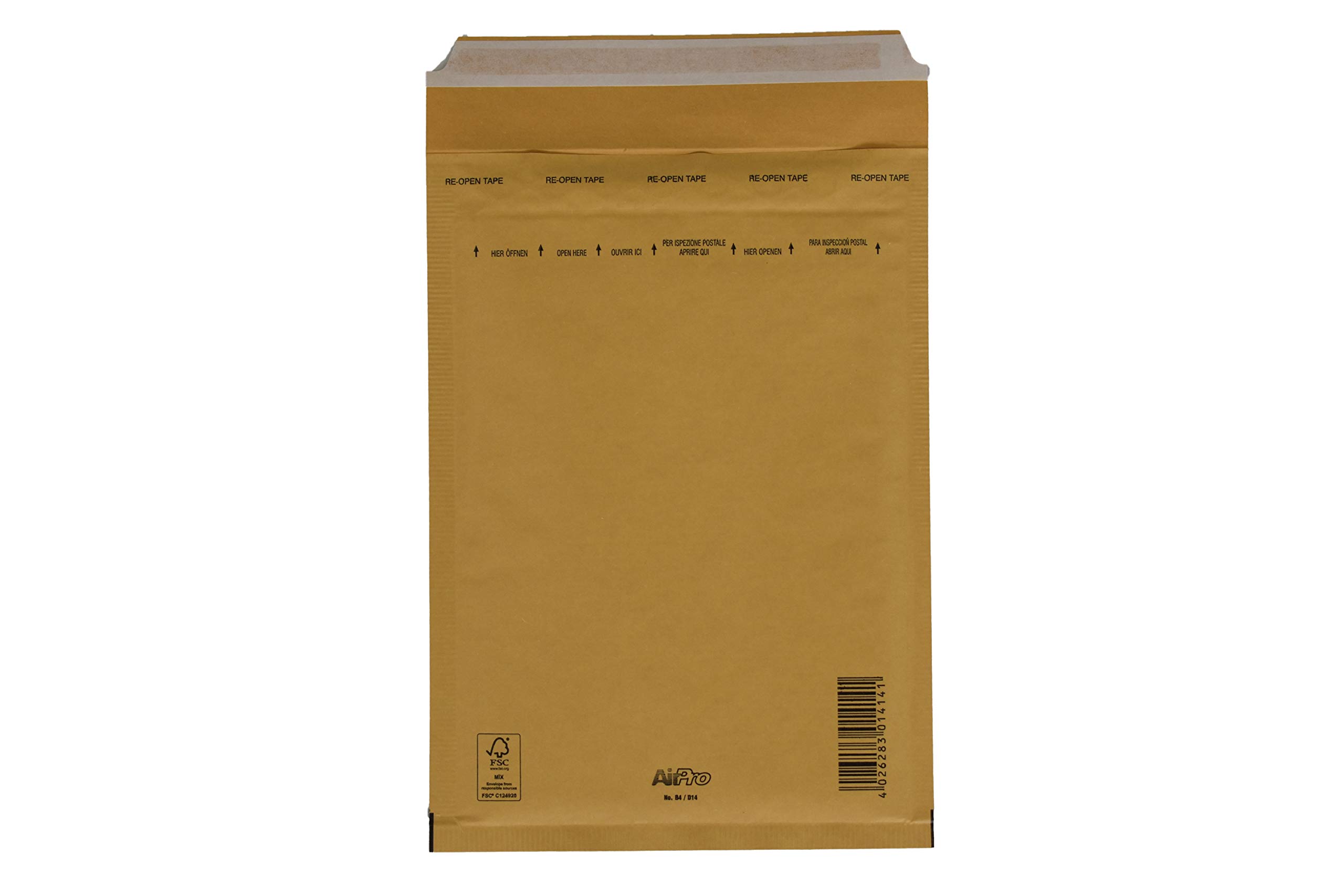 SmithPackaging A5 Bubble Padded Envelopes, Gold, 180mm x 265mm, Pack of 5,5060741921540